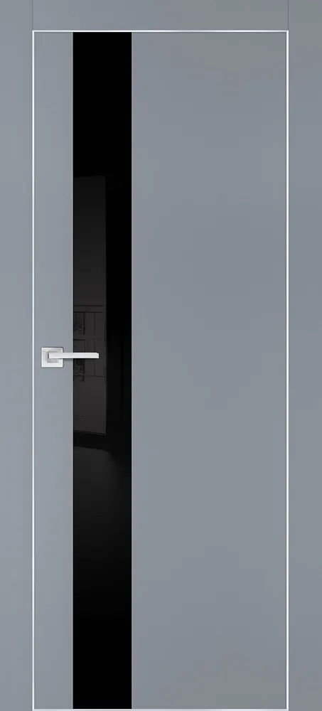 Межкомнатная дверь PX-10  AL кромка с 4-х ст. Серый матовый